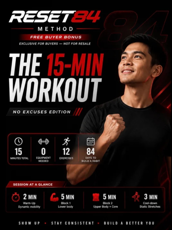 The 15 Minute Workout Reset84 ebook cover