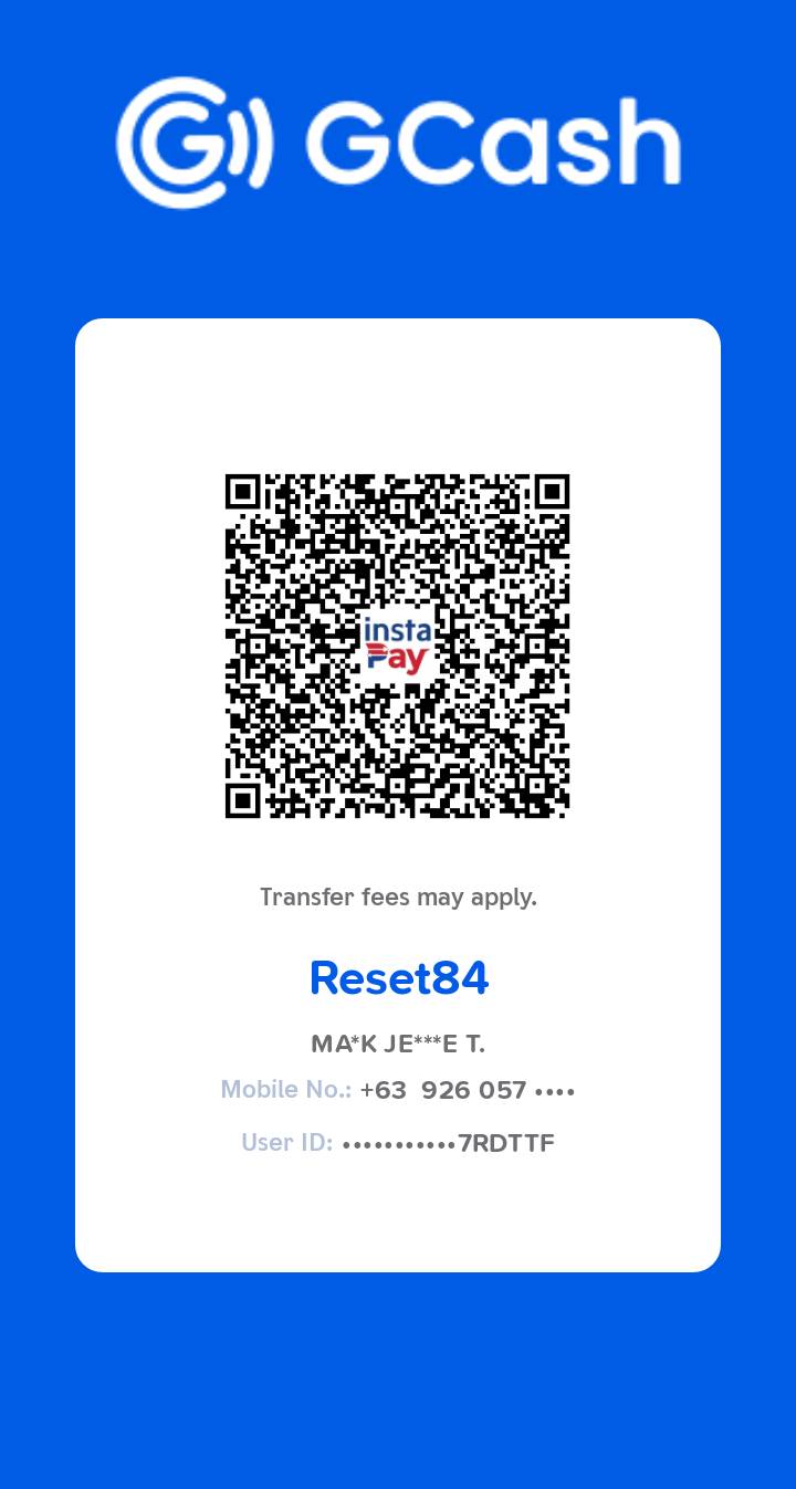 RESET84 GCash QR Code